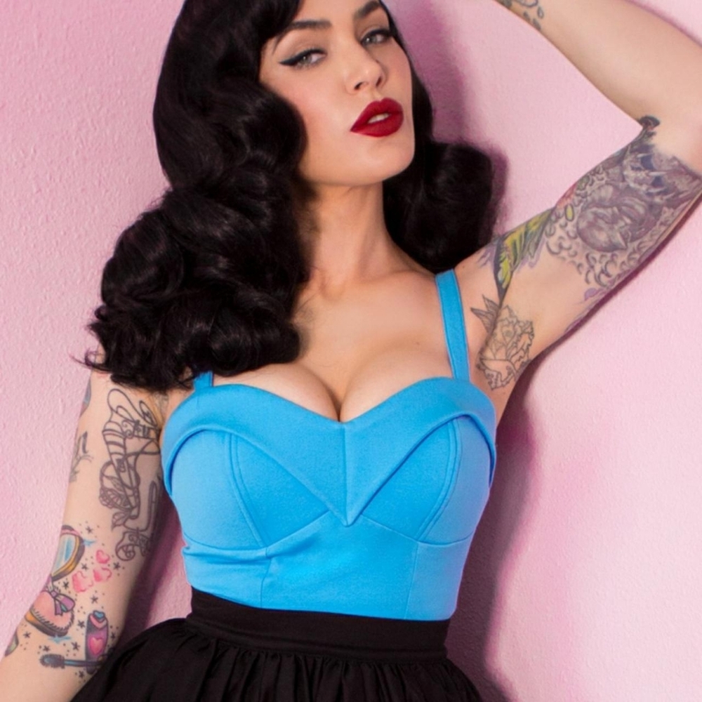 Vixen By Micheline Pitt Maneater Top In Blue